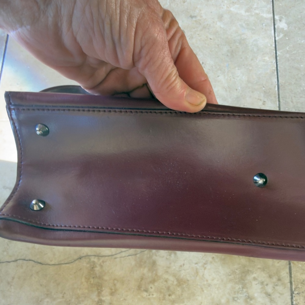 Furla Burgundy Leather Shoulder Bag - Picture 11 of 11